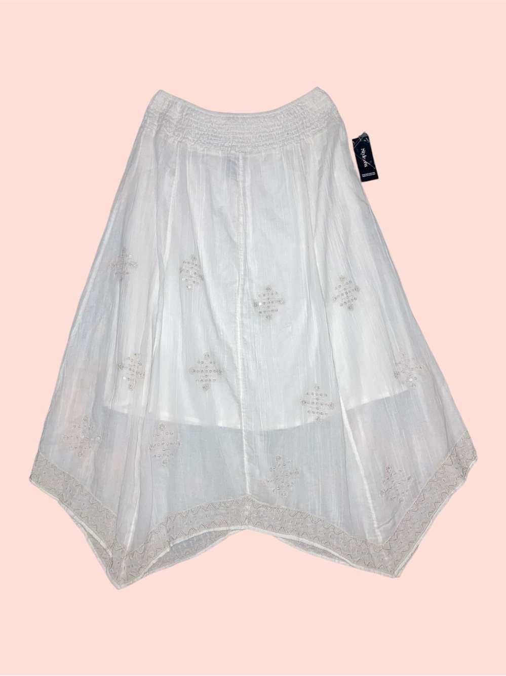 White Cotton Maxi Skirt
